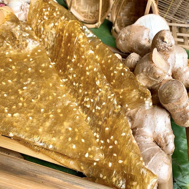 BÁNH TRÁNG DẺO MÈ GỪNG SỮA