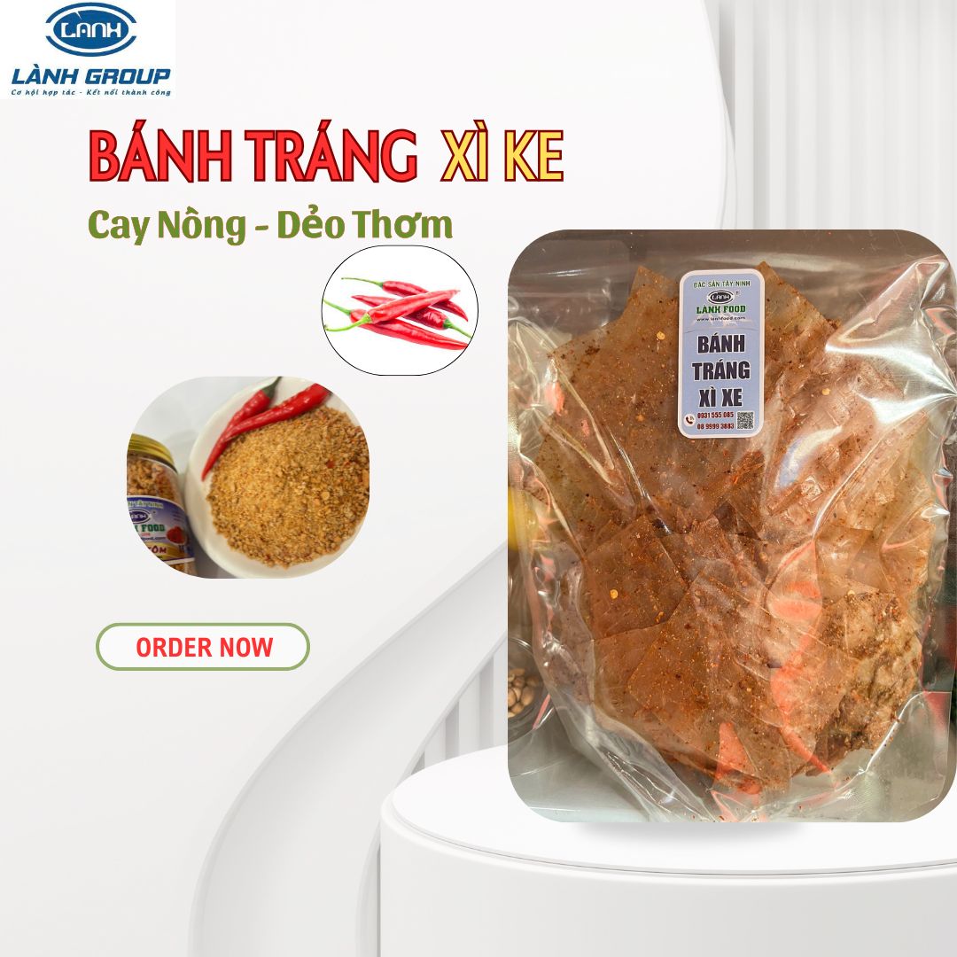 Bánh Tráng Xì Ke 250GR LÀNH FOOD – Món Ăn Vặt Gây “Ghiền”, Cực Hot Cho Dân Sành Ăn