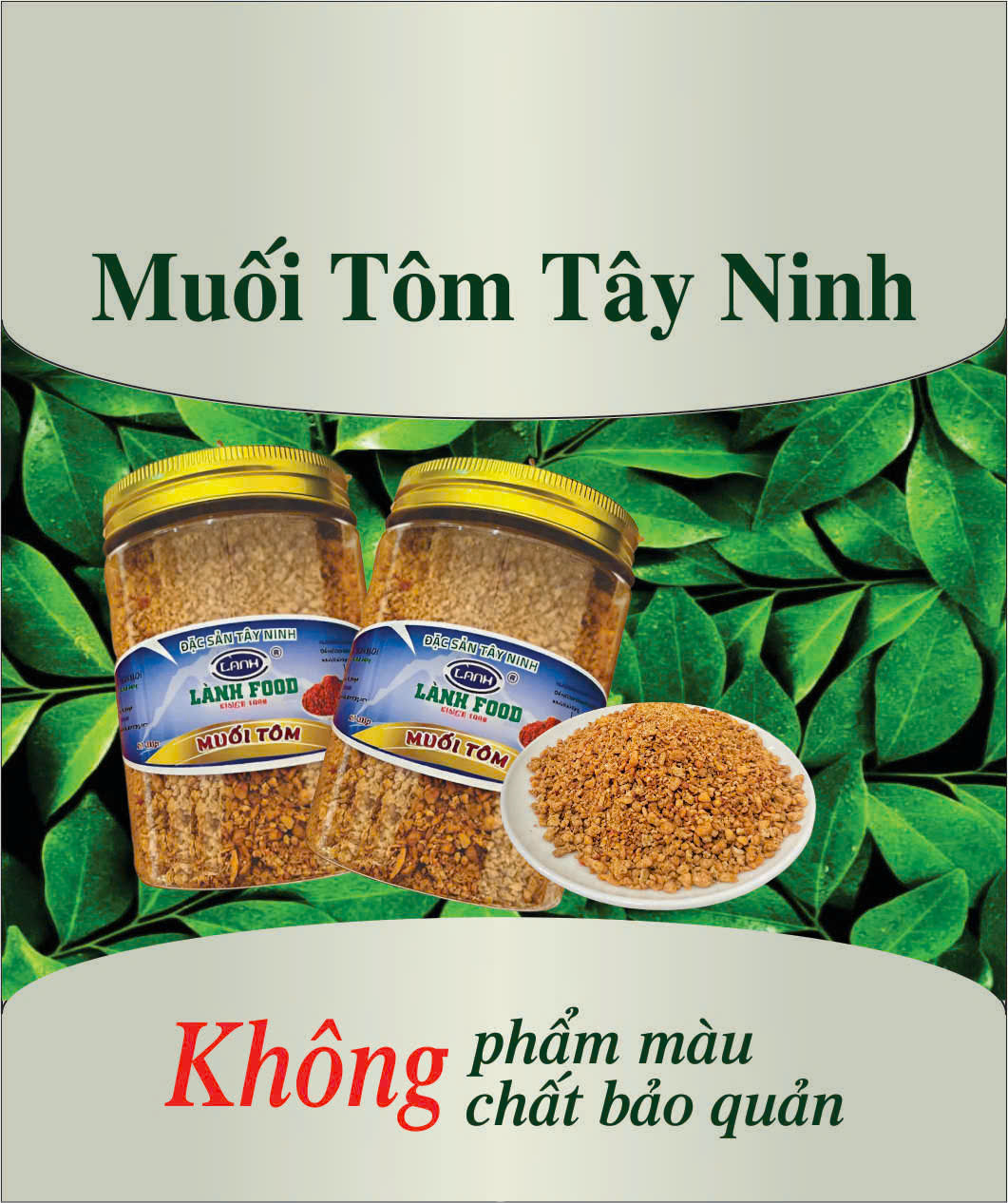 Muối Tôm Tây Ninh 200G – LÀNH FOOD | Rang Tay Truyền Thống, Không Phụ Gia