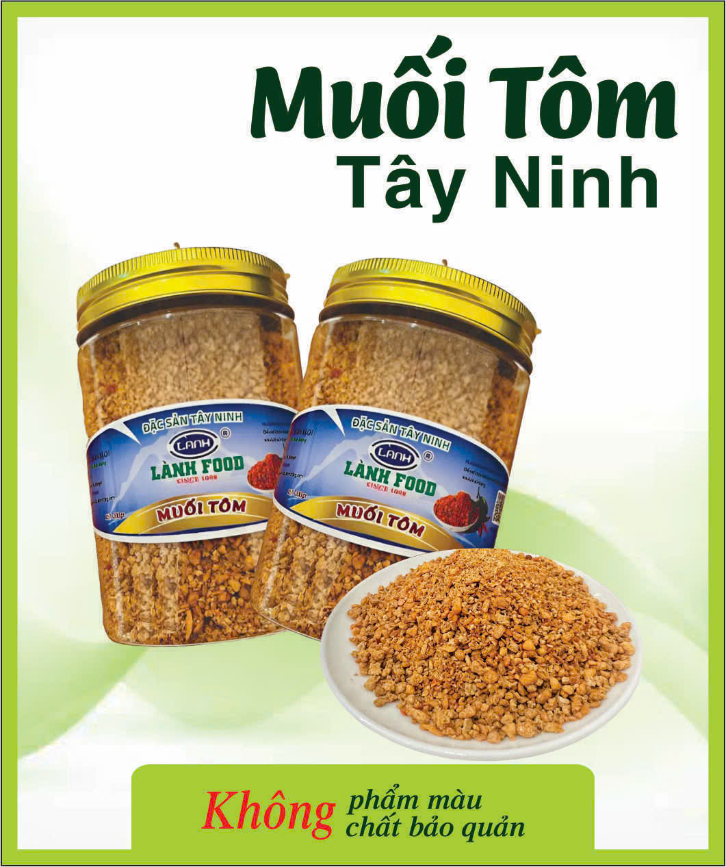 Muối Tôm Tây Ninh 200G – LÀNH FOOD | Rang Tay Truyền Thống, Không Phụ Gia