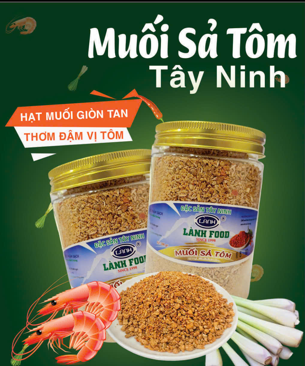 Muối Sả Tôm 200GR LÀNH FOOD – Gia Vị Rang Tay Chuẩn Tây Ninh, Thơm Lừng Mùi Sả – Đậm Đà Vị Tôm – Cay Nồng Quyện Hấp Dẫn