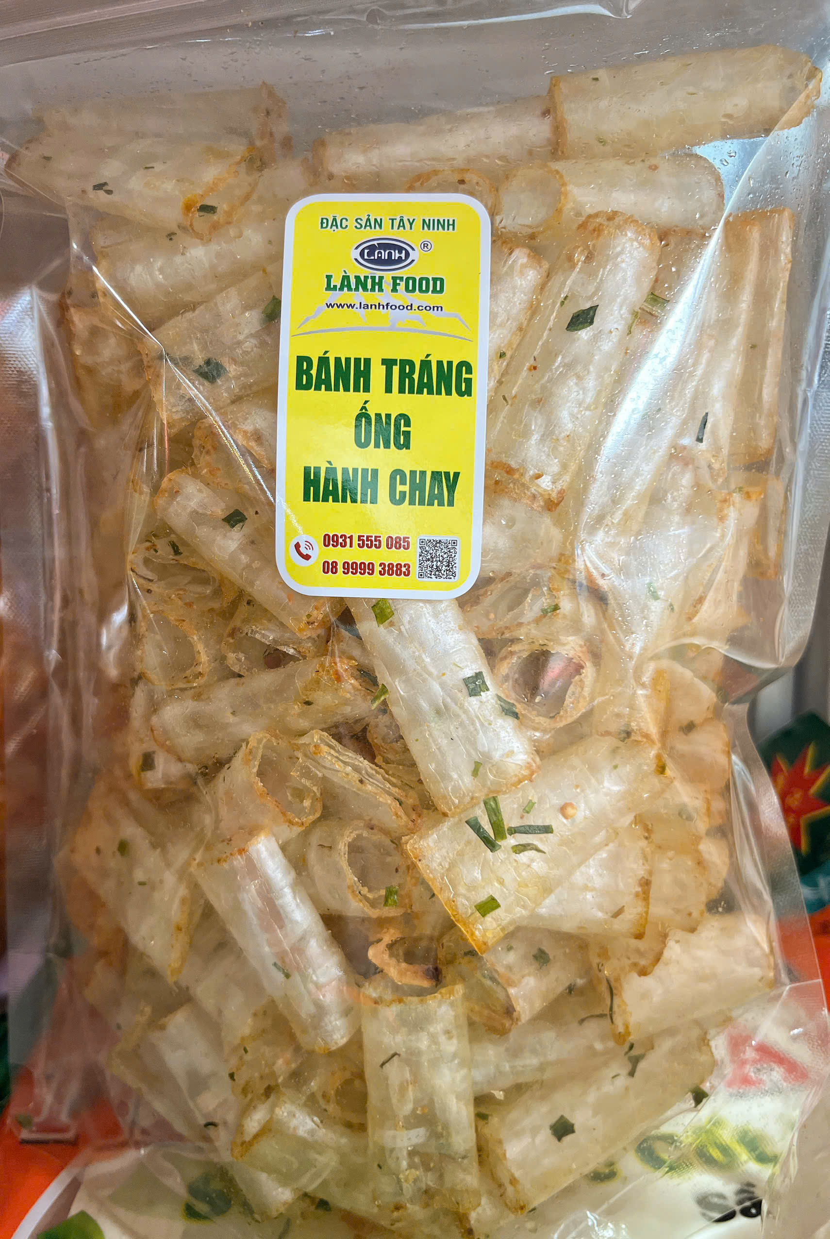 Bánh Tráng Cuộn Hành Chay 250GR LÀNH FOOD – Dẻo Mềm, Thơm Hành Tự Nhiên, Ăn Ngon Không Ngán – Món Ăn Vặt Thuần Chay Chuẩn Tây Ninh