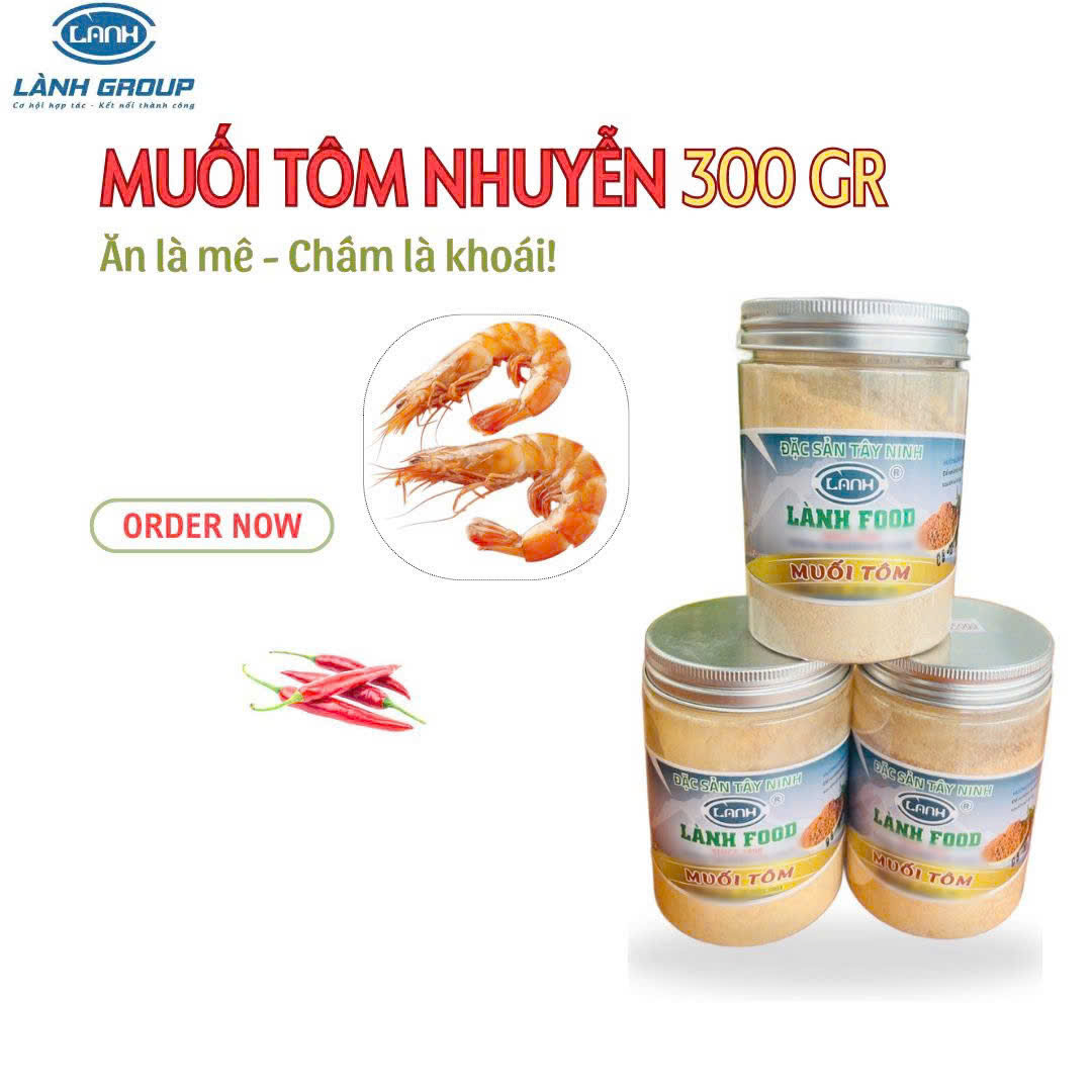 Muối Tôm Nhuyễn 300GR LÀNH FOOD– Đậm Vị Tây Ninh, Thơm Ngon Chuẩn Vị Việt